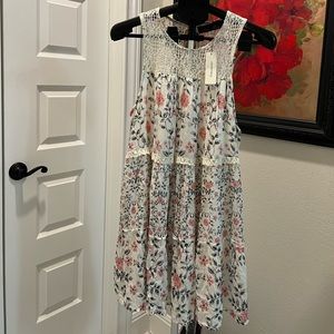 NEW With Tags Francesca’s Blue Rain Sleeveless Summer Dress Sz Medium